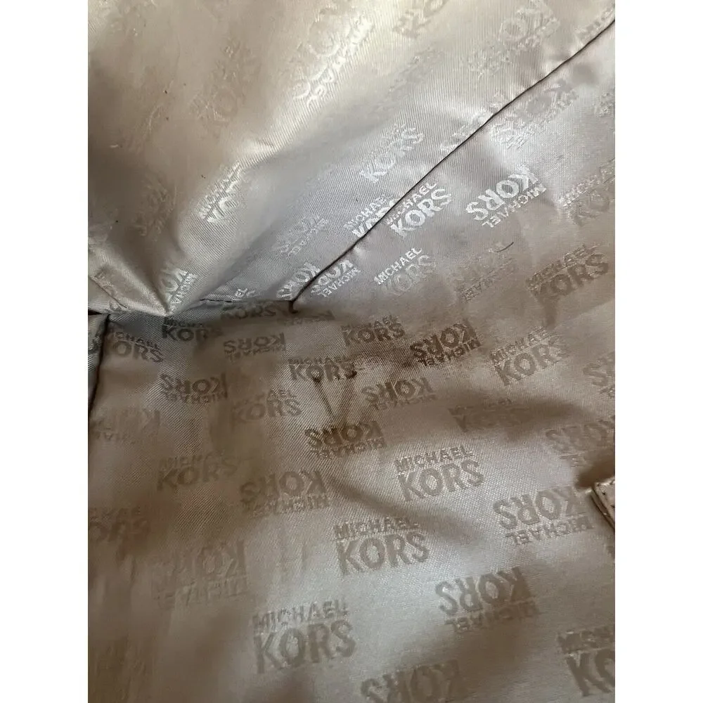 $298 MICHAEL KORS Shoulder Purse Bag Large Jet Travel Tote Stripe Classic Design - Picture 12 of 16